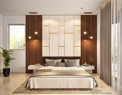 Bedroom interiors shaped around calm storage. detail